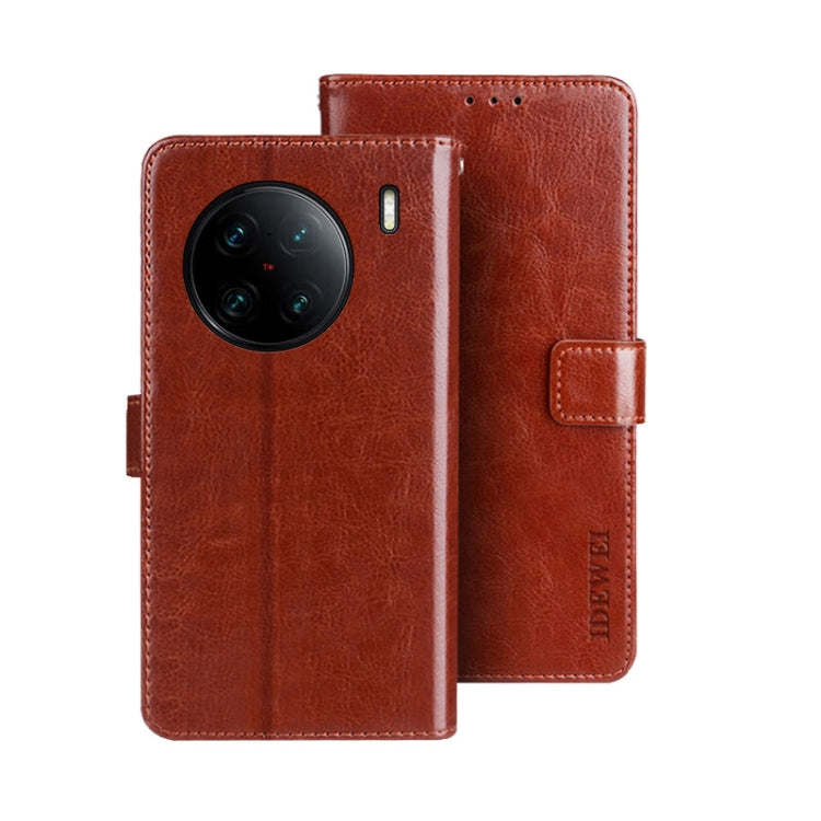 idewei Crazy Horse Texture Leather Phone Case