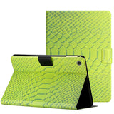 Solid Color Crocodile Texture Leather Smart Tablet Case