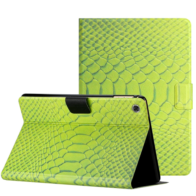 Solid Color Crocodile Texture Leather Smart Tablet Case