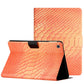 Solid Color Crocodile Texture Leather Smart Tablet Case