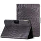 Solid Color Crocodile Texture Leather Smart Tablet Case