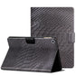 Solid Color Crocodile Texture Leather Smart Tablet Case