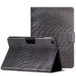 Solid Color Crocodile Texture Leather Smart Tablet Case