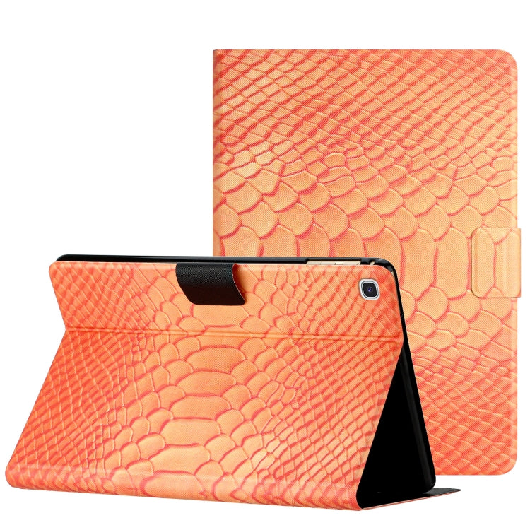 Solid Color Crocodile Texture Leather Smart Tablet Case