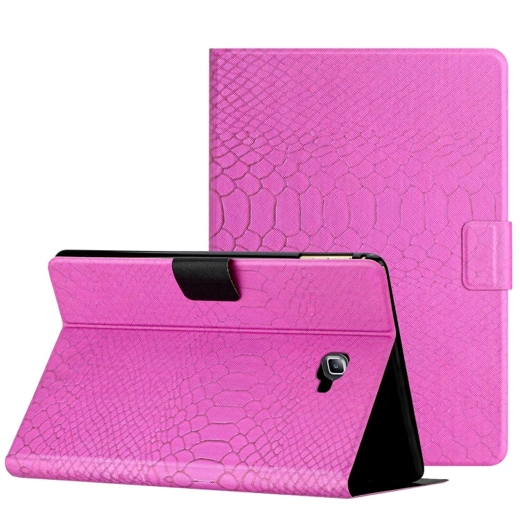 Solid Color Crocodile Texture Leather Smart Tablet Case