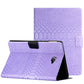 Solid Color Crocodile Texture Leather Smart Tablet Case