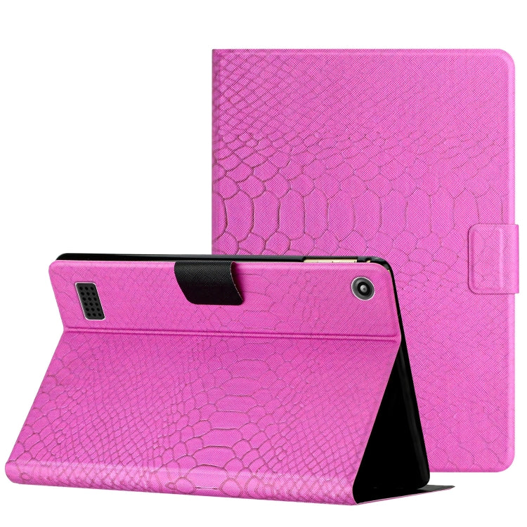 Solid Color Crocodile Texture Leather Tablet Case