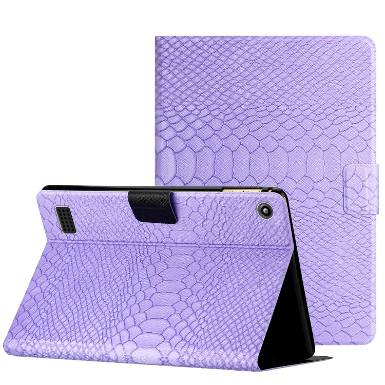 Solid Color Crocodile Texture Leather Tablet Case