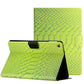 Solid Color Crocodile Texture Leather Tablet Case