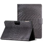 Solid Color Crocodile Texture Leather Tablet Case