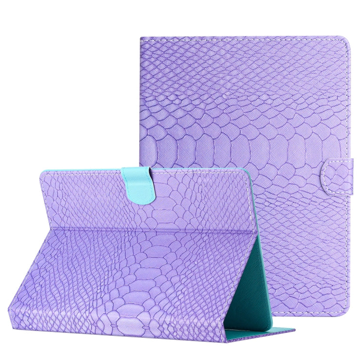 Solid Color Crocodile Texture Leather Tablet Case