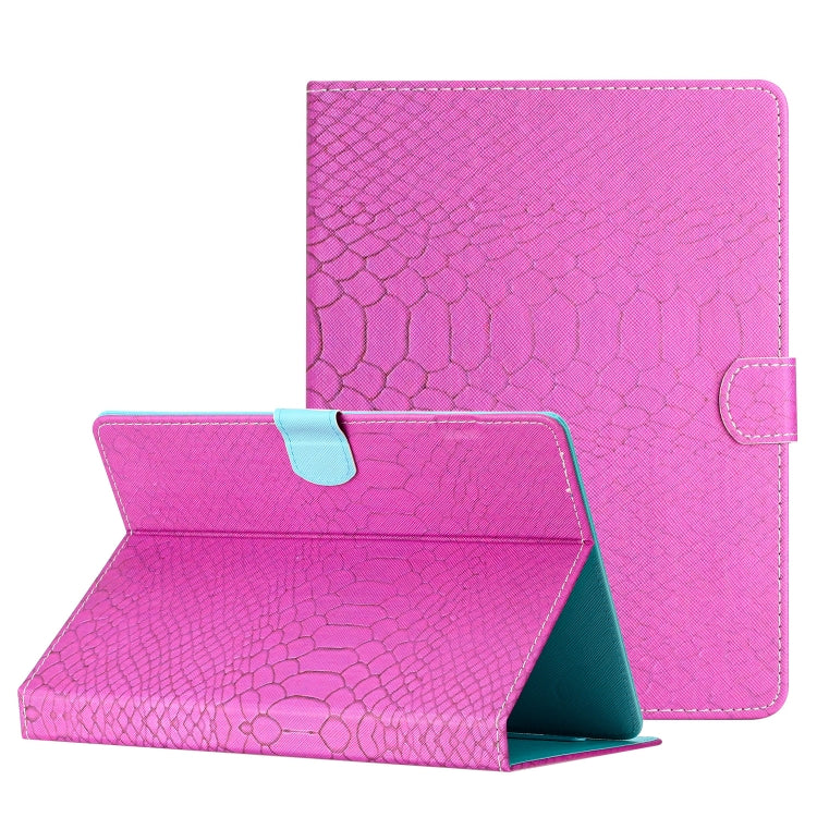 Solid Color Crocodile Texture Leather Tablet Case