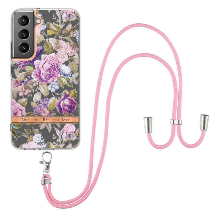 Flowers and Plants Series IMD TPU Phone Case with Lanyard