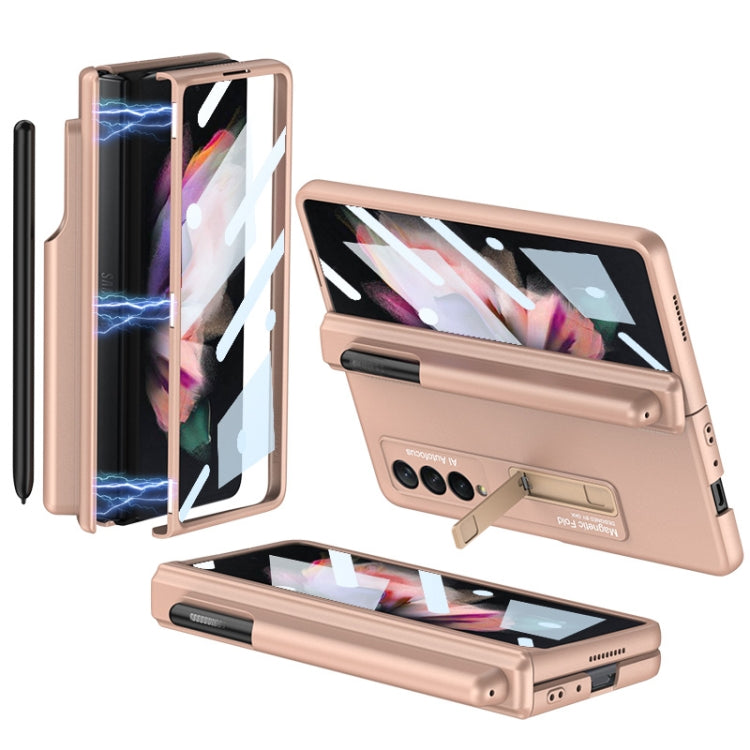 GKK Full Coverage Magnetic Fold Hinge Shockproof Phone Case with Pen Slots