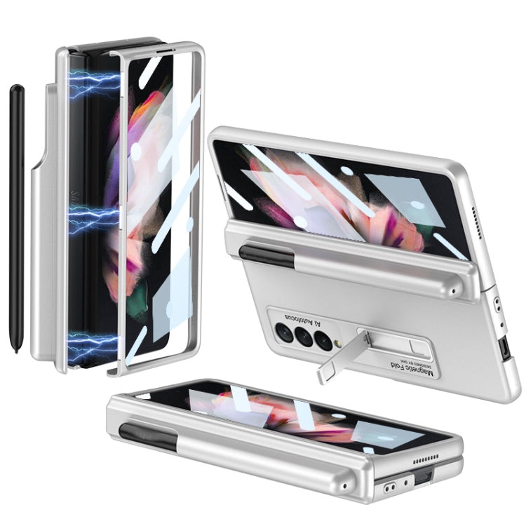 GKK Full Coverage Magnetic Fold Hinge Shockproof Phone Case with Pen Slots