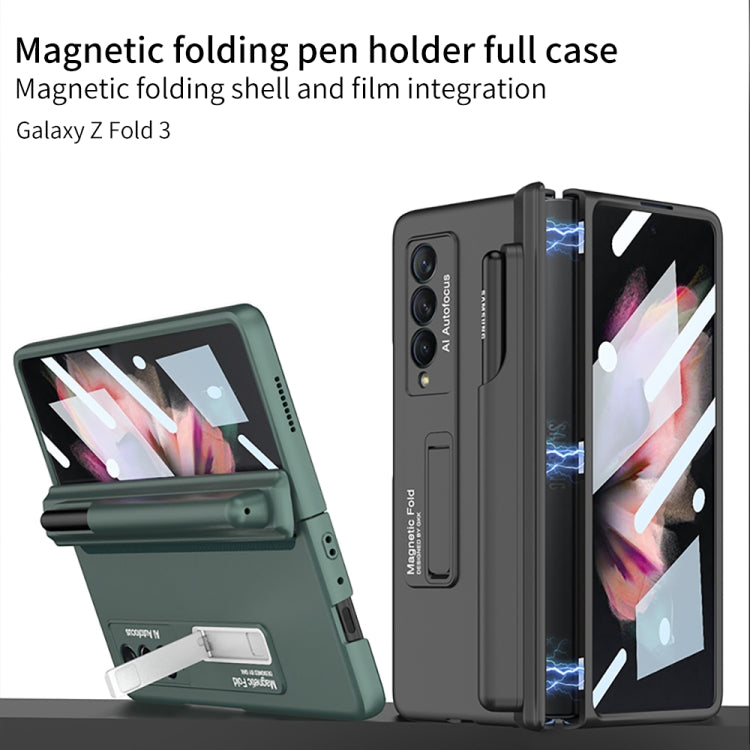 GKK Full Coverage Magnetic Fold Hinge Shockproof Phone Case with Pen Slots