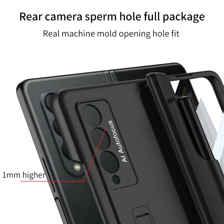 GKK Full Coverage Magnetic Fold Hinge Shockproof Phone Case with Pen Slots