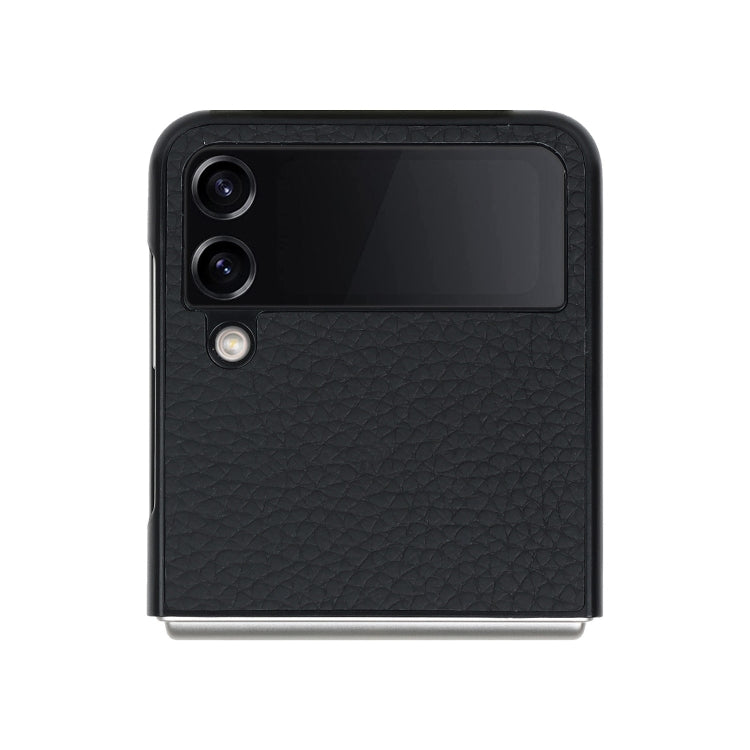 Litchi Texture Genuine Leather Holder Phone Case
