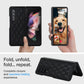 Rhombic Microfiber Folding Phone Case