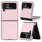 Rhombic Microfiber Folding Phone Case