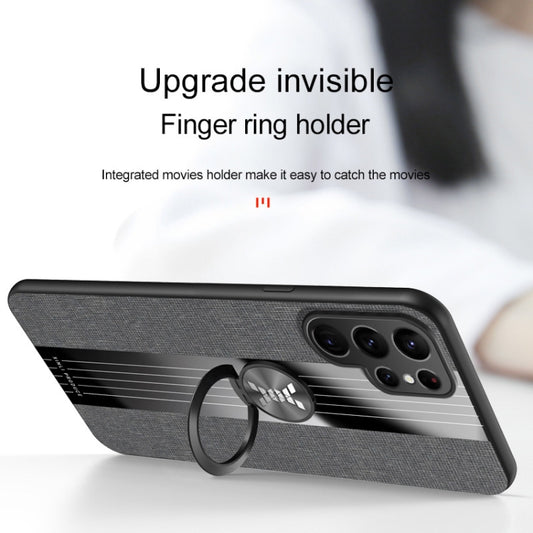 XINLI Stitching Cloth Textue TPU Phone Case with Ring Holder