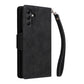 Rivet Buckle 9 Cards Three Fold Leather Phone Case