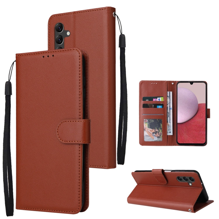 Multifunctional 3 Card Slots Leather Phone Case