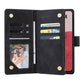 Multifunctional Frosted Zipper Wallet Leather Phone Case