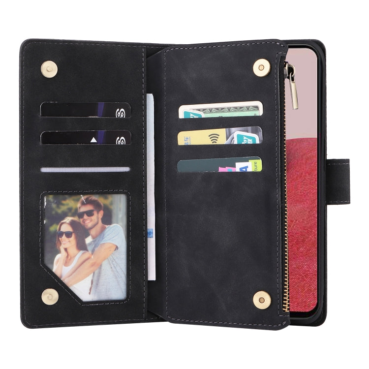 Multifunctional Frosted Zipper Wallet Leather Phone Case