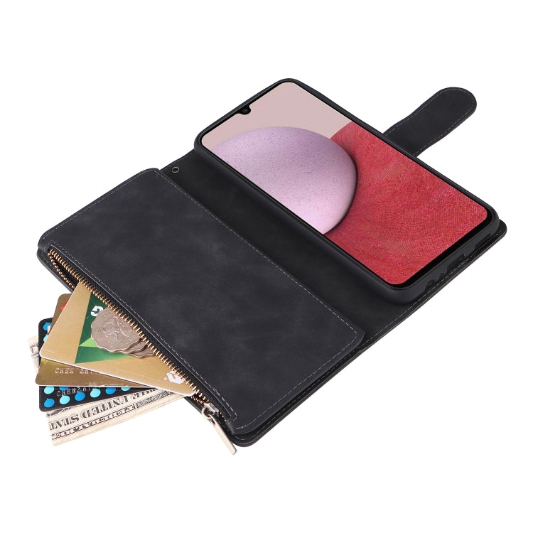 Multifunctional Frosted Zipper Wallet Leather Phone Case