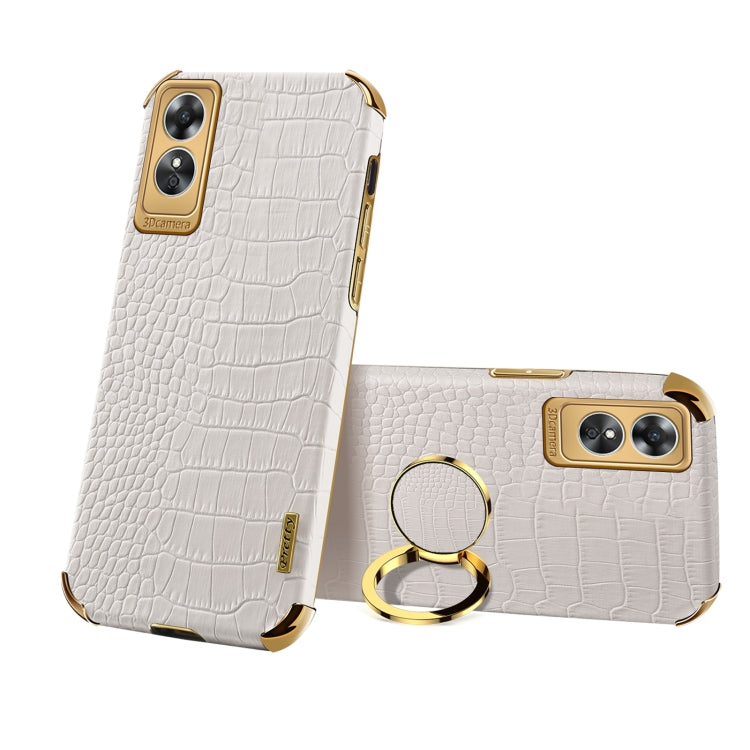 6D Electroplating Crocodile Texture Phone Case With Holder