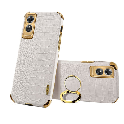 6D Electroplating Crocodile Texture Phone Case With Holder