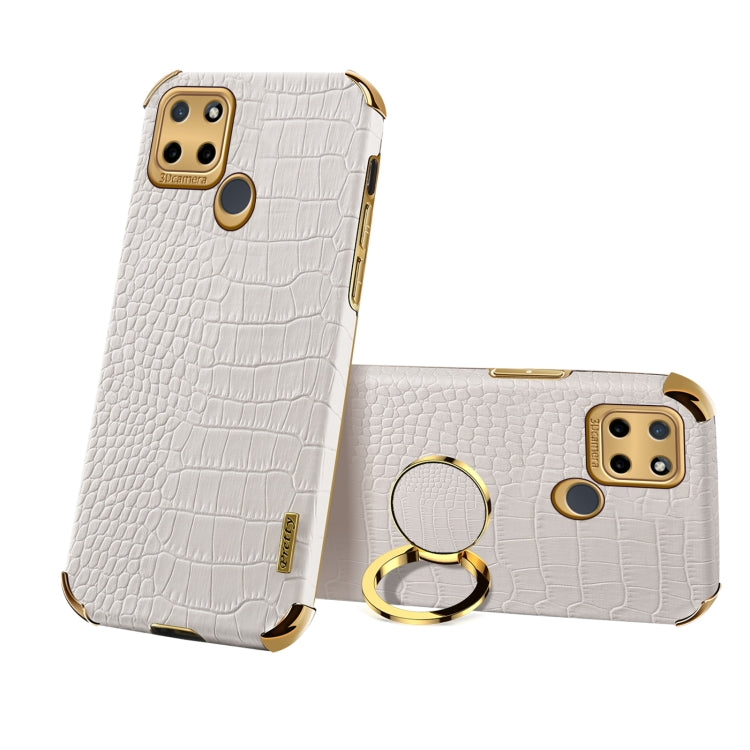 6D Electroplating Crocodile Texture Phone Case With Holder