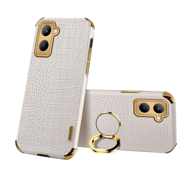 6D Electroplating Crocodile Texture Phone Case With Holder