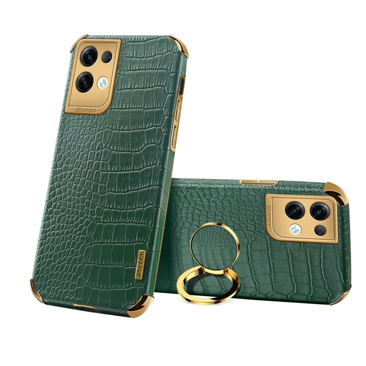 6D Electroplating Crocodile Texture Phone Case With Holder
