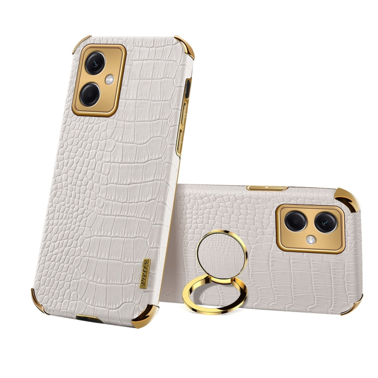 6D Electroplating Crocodile Texture Phone Case With Holder