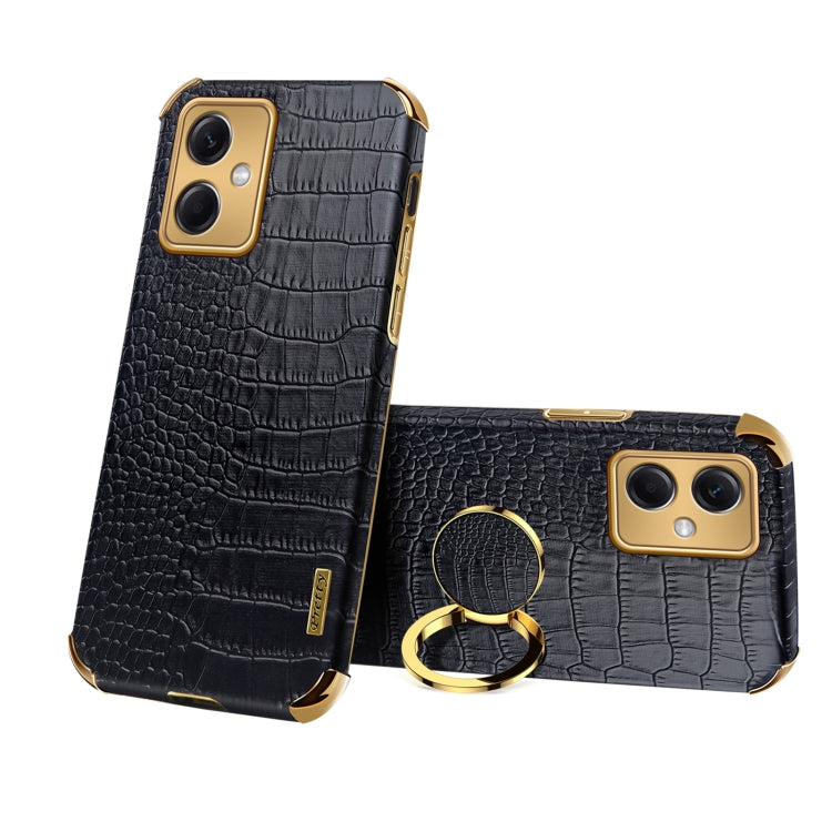 6D Electroplating Crocodile Texture Phone Case With Holder