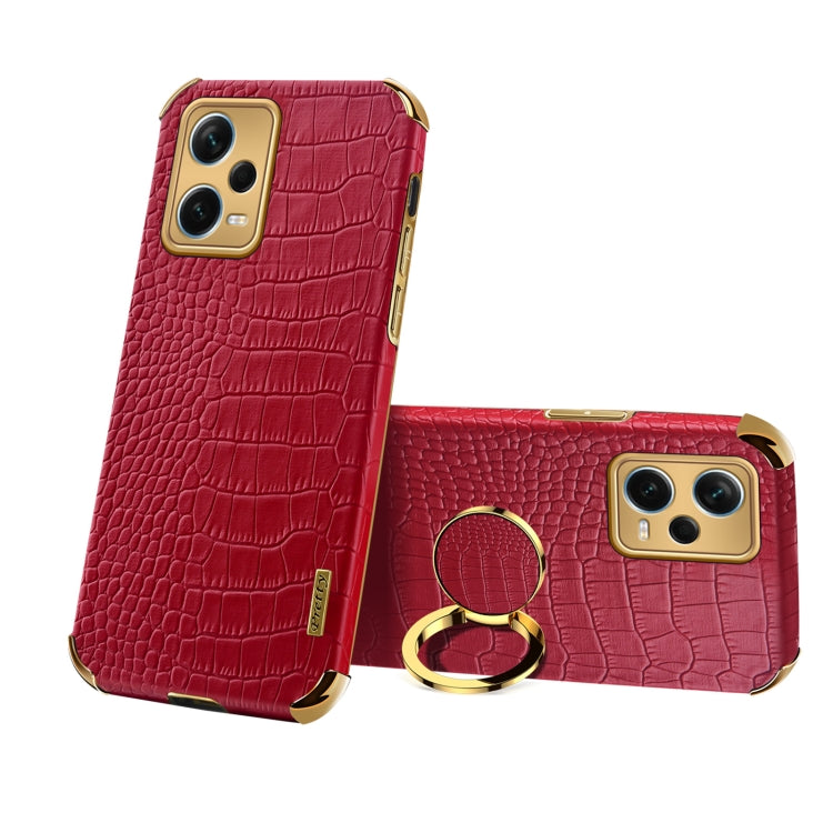 6D Electroplating Crocodile Texture Phone Case With Holder