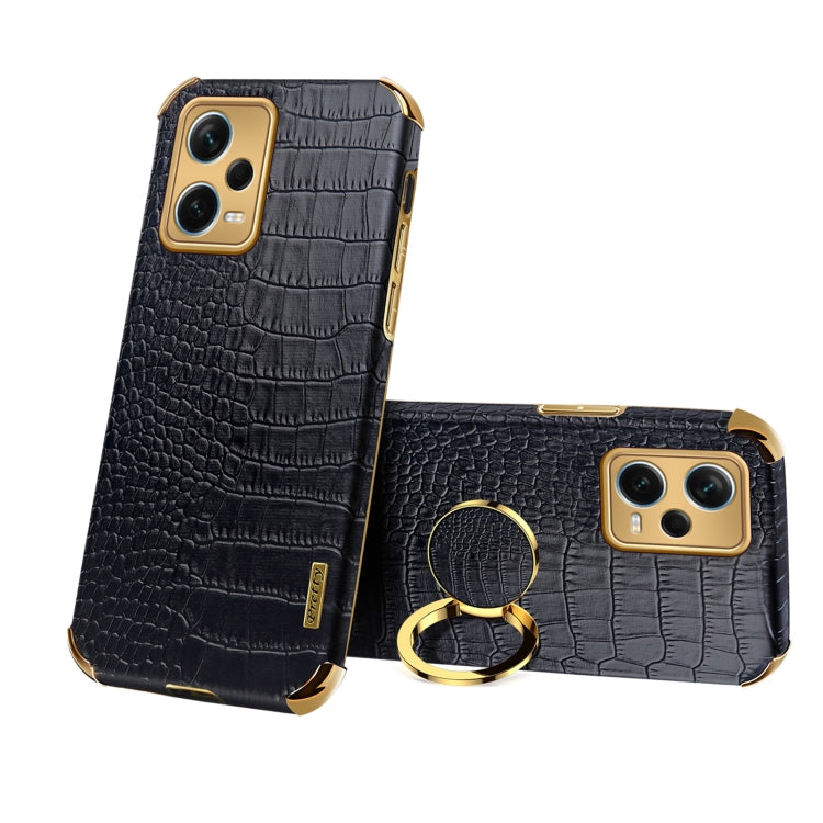 6D Electroplating Crocodile Texture Phone Case With Holder