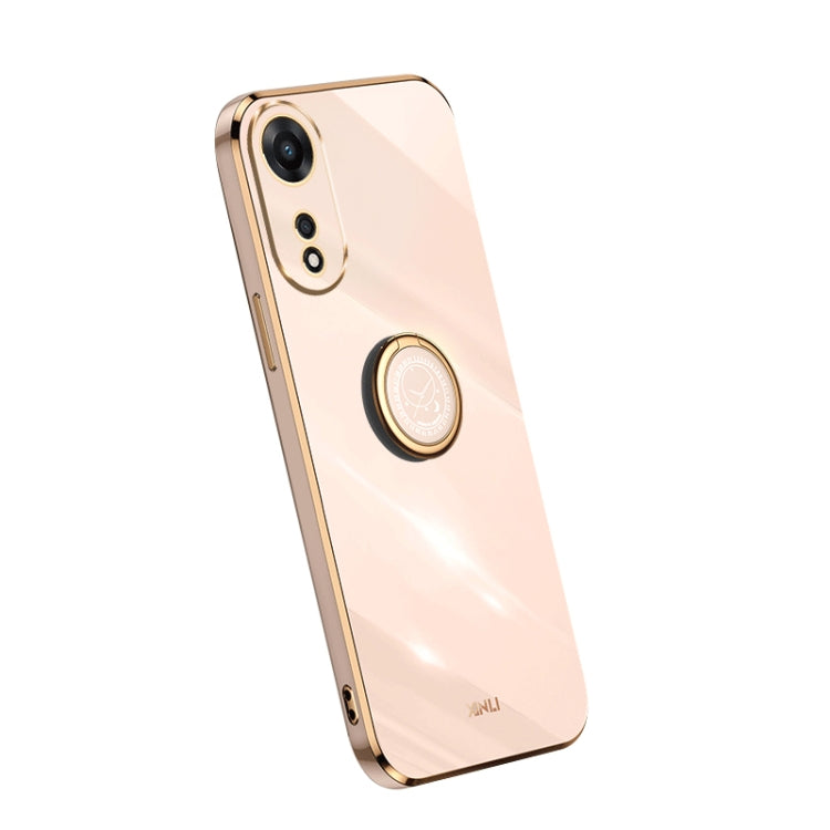 XINLI Straight Edge Electroplate TPU Phone Case with Ring