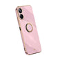 XINLI Straight Edge Electroplate TPU Phone Case with Ring