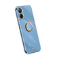 XINLI Straight Edge Electroplate TPU Phone Case with Ring