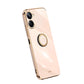 XINLI Straight Edge Electroplate TPU Phone Case with Ring