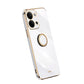 XINLI Straight Edge Electroplate TPU Phone Case with Ring