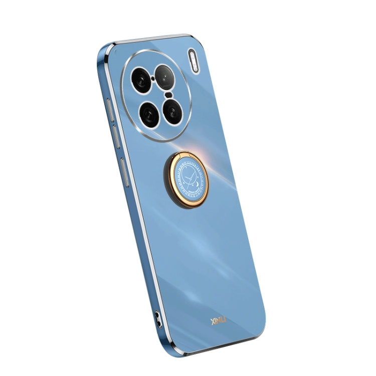 XINLI Straight Edge Electroplate TPU Phone Case with Ring