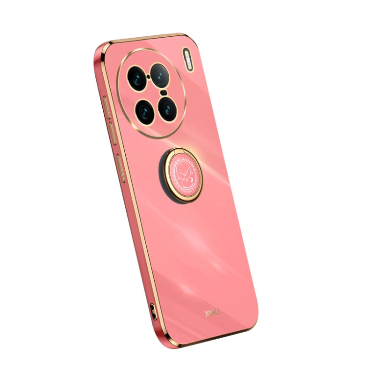 XINLI Straight Edge Electroplate TPU Phone Case with Ring