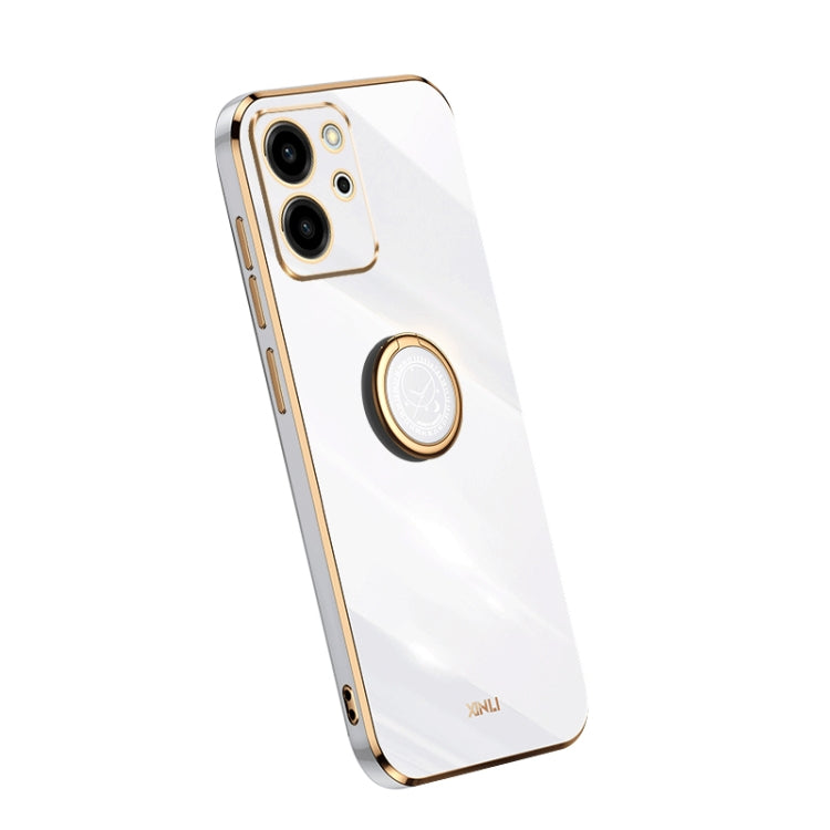 XINLI Straight Edge Electroplate TPU Phone Case with Ring