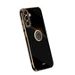 XINLI Straight Edge Electroplate TPU Phone Case with Ring