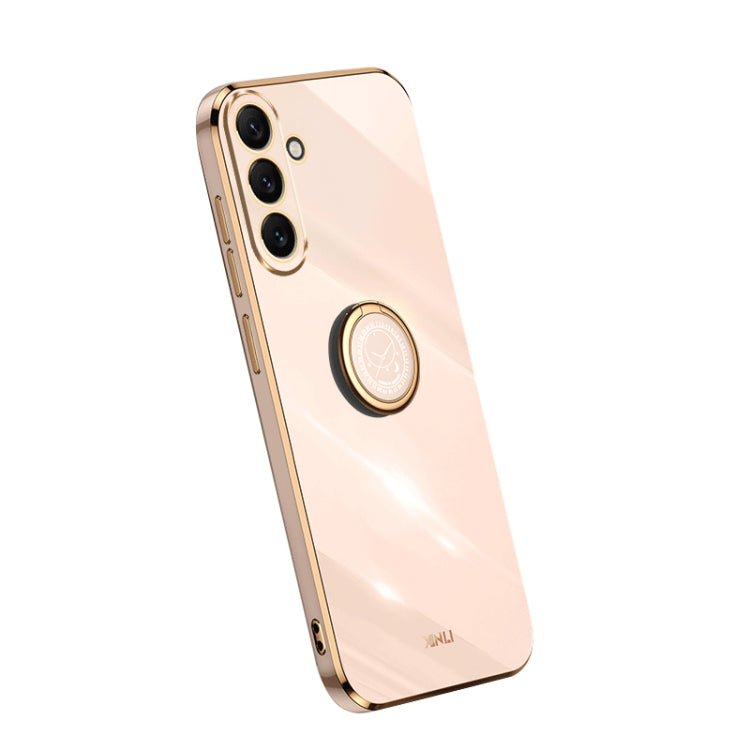 XINLI Straight Edge Electroplate TPU Phone Case with Ring