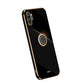 XINLI Straight Edge Electroplate TPU Phone Case with Ring